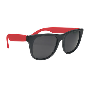 Rubberized Sunglasses - Black With Red