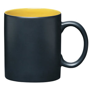 11 Oz. Aztec Mug - Black With Yellow