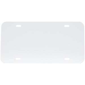 High Impact Spot Color Ad License Plate in Polybag - White