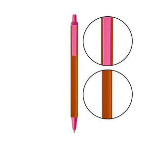 Metallic Orange BIC® Clic Stic® Pen - Metallic Orange With Pink