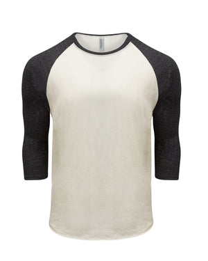 Threadfast Unisex Triblend Three-Quarter Sleeve Raglan