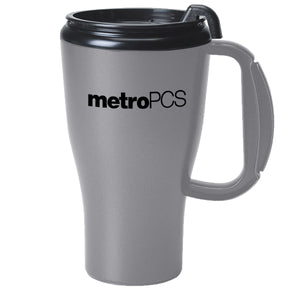 16 oz Omega Mug with Slider Lid - Silver