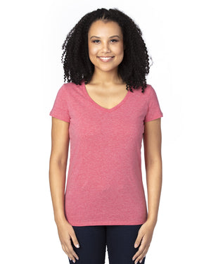 Threadfast Ladies' Ultimate CVC V-Neck T-Shirt