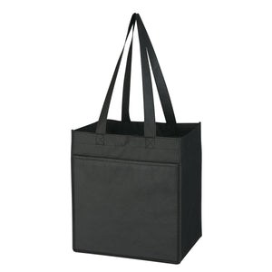 Non-Woven 6 Bottle Wine Tote - Black