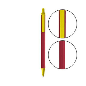 Metallic Red BIC® Clic Stic® Pen - Metallic Red With Yellow