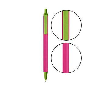 Pink BIC® Clic Stic® Pen - Pink With Metallic Green