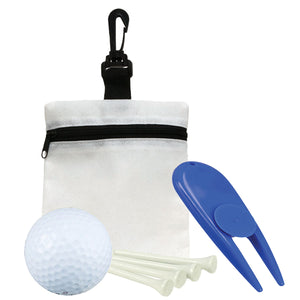 Golf in a Bag Gift Set - KL_0662 - White Bag with Royal Divot Tool