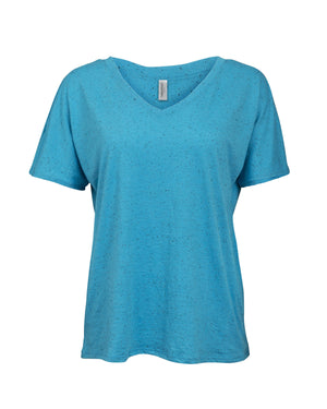 Threadfast Ladies' Triblend Fleck Short-Sleeve V-Neck T-Shirt