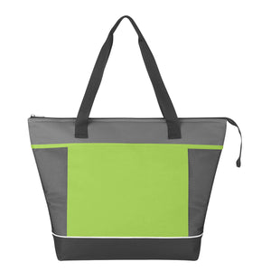 Mega Shopping Kooler Tote Bag (Lime With Gray)