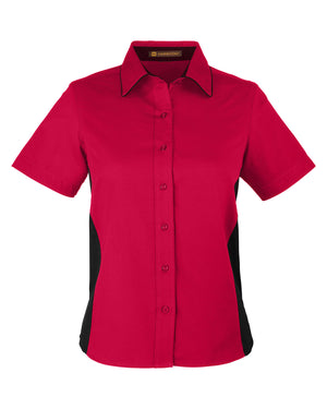 Harriton Ladies' Flash IL Colorblock Short Sleeve Shirt