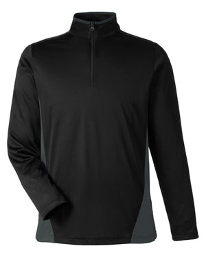 Harriton Men's Flash Snag Protection Plus IL Colorblock Quarter-Zip