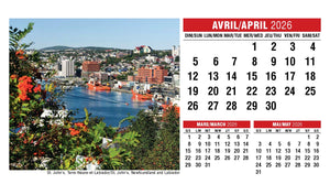 Scenes of Canada French English 2026 Promotional Desk Calendar