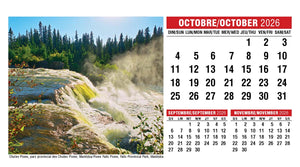 Scenes of Canada French English 2026 Promotional Desk Calendar