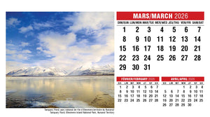 Scenes of Canada French English 2026 Promotional Desk Calendar