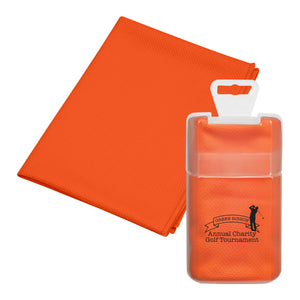 Cooling Towel In Plastic Case - Orange