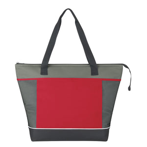 Mega Shopping Kooler Tote Bag (Red With Gray)