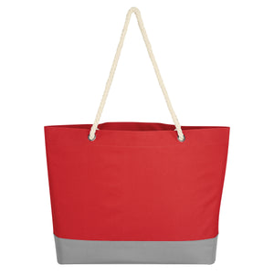 Boca Tote Bag With Rope Handles - Red