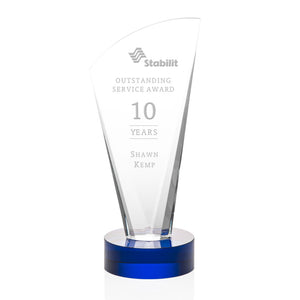 Brampton Award 11" - Clear - Blue
