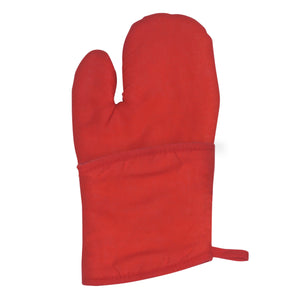 Quilted Cotton Canvas Oven Mitt - Red