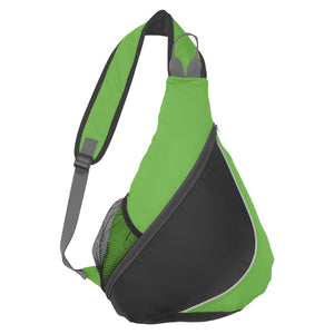 Sling Backpack - Lime With Black