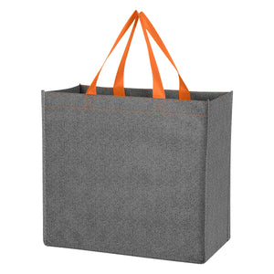 Non-Woven Cody Tote Bag - Gray With Orange