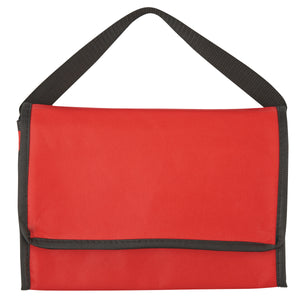 Non-Woven Chow Time Kooler Bag - Black With Red