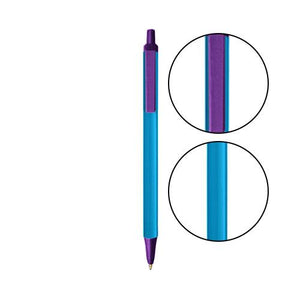 Blue BIC® Clic Stic® Pen - Blue With Purple