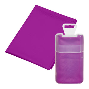 Cooling Towel In Plastic Case - Purple