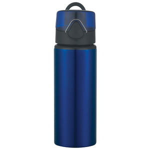 25 Oz. Aluminum Sports Bottle With Flip-Top Lid - Metallic Blue