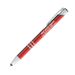Excalibur Metal Promotional Pen with Soft Stylus - CM1122 - Red