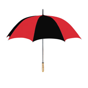 60" Arc Golf Umbrella - Red With Black