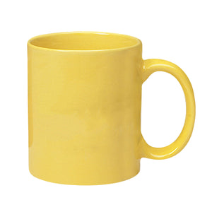 11 Oz. Colored Stoneware Mug - Solid/Two-Tone - Yellow