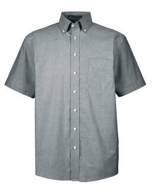 Harriton Men's Short-Sleeve Oxford with Stain-Release