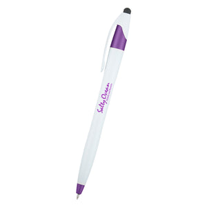 Dart Stylus Pen - Metallic White With Purple