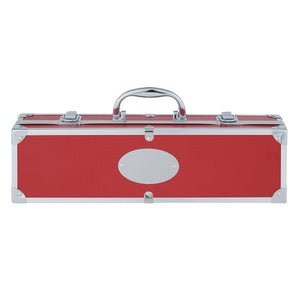 BBQ Set In Aluminum Case - Red