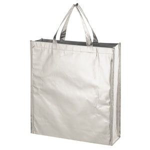 Metallic Non-Woven Shopper Tote Bag - Metallic Silver