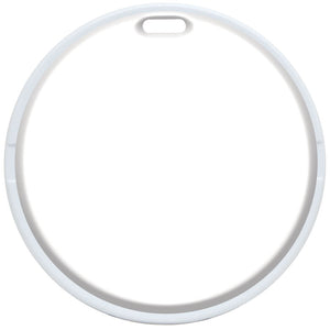 Domed Round Golf Bag Tag - White