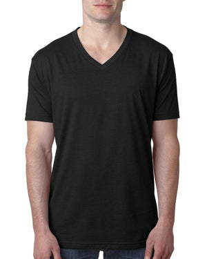 Men's CVC V-Neck T-Shirt - Black