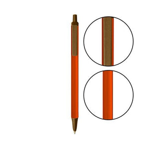 Orange BIC® Clic Stic® Pen - Orange With Metallic Brown