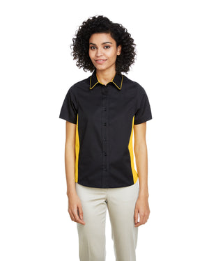 Harriton Ladies' Flash IL Colorblock Short Sleeve Shirt