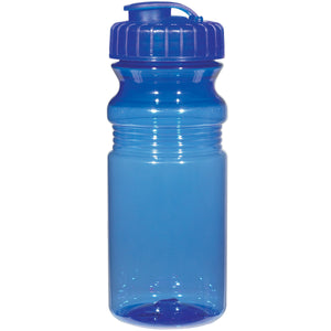 20 Oz. Fitness Bottle w/ Super Sipper Lid - Translucent Blue