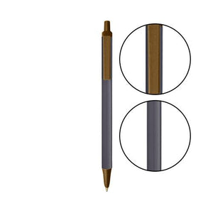 Slate BIC® Clic Stic® Pen - Slate With Metallic Brown