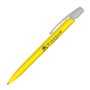 BIC® Media Clic™ Pen - Yellow With Silver