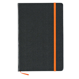 Shelby 5" x 7" Notebook - Black With Orange