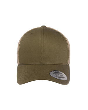 Adult Retro Trucker Cap - Moss/Khaki