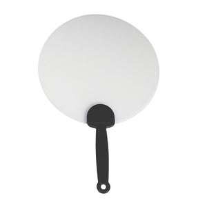 Plastic Hand Fan - Clear With Black