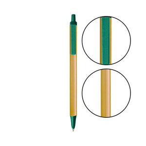 Cream BIC® Clic Stic® Pen - Cream With Forest Green