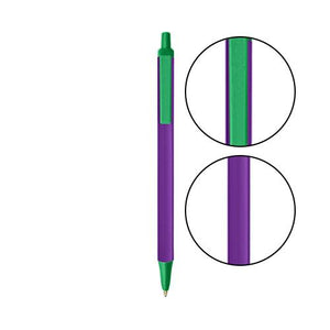 Purple BIC® Clic Stic® Pen - Purple With Green