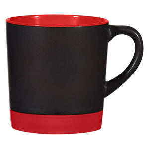 12 Oz. Two-Tone Americano Mug - Black With Red