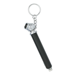 Mini Tire Gauge Key Chain - Metallic Black